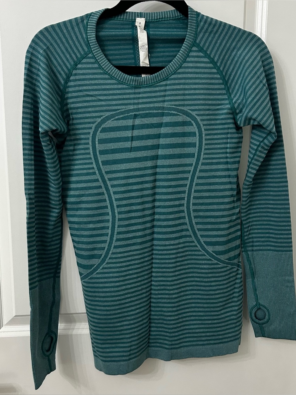 Lululemon Teal Striped Women's Top Size 8